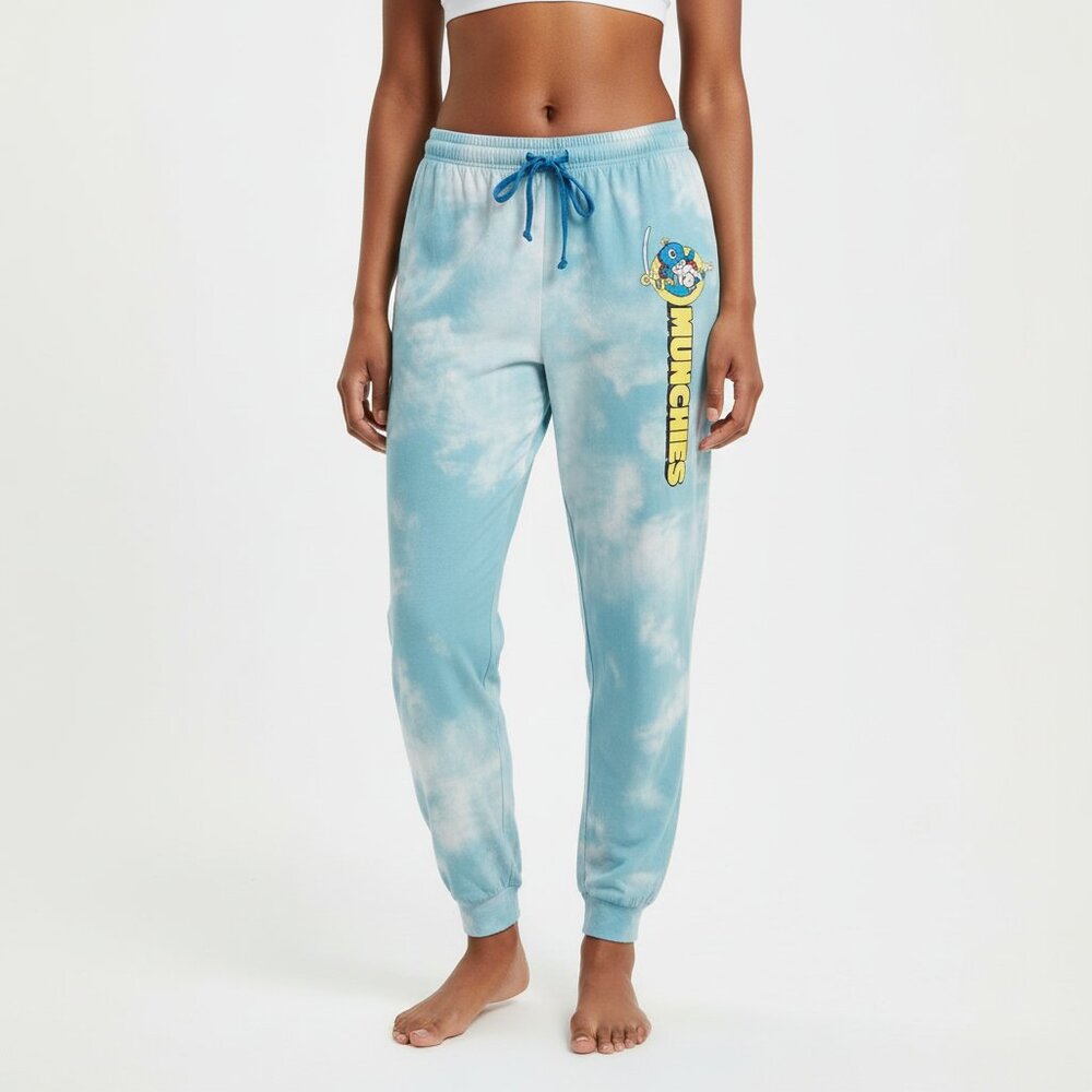 Cap'n Crunch Tie-Dye Pajama Pants Unisex Size Large Blue Adjustable PJs